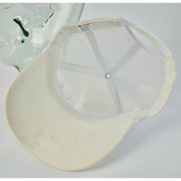 Vintage Rams White Green Barn Farming Hat Trucker Braided - Picture 7 of 7